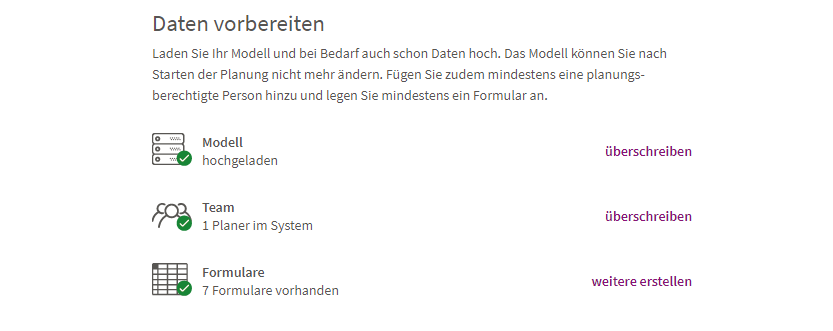 Vorbereiten von Daten